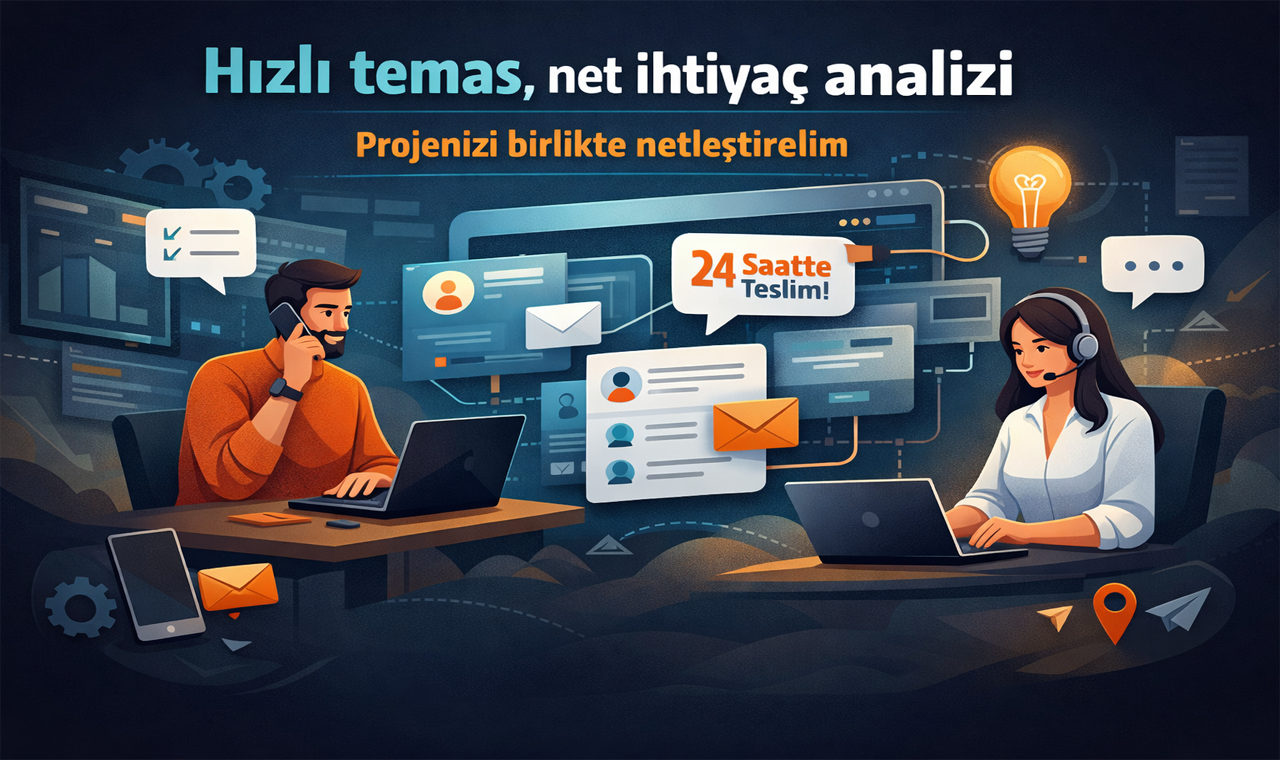 Günel Dijital iletişim ve proje planlama sürecini temsil eden görsel