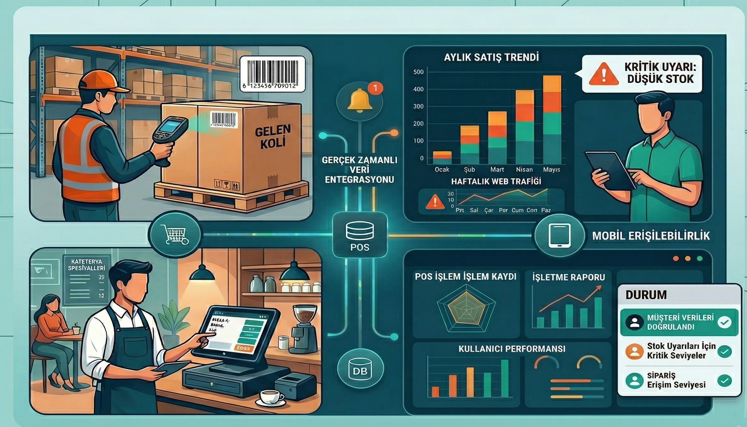 Sektörel Yazılımlar için görsel sunum