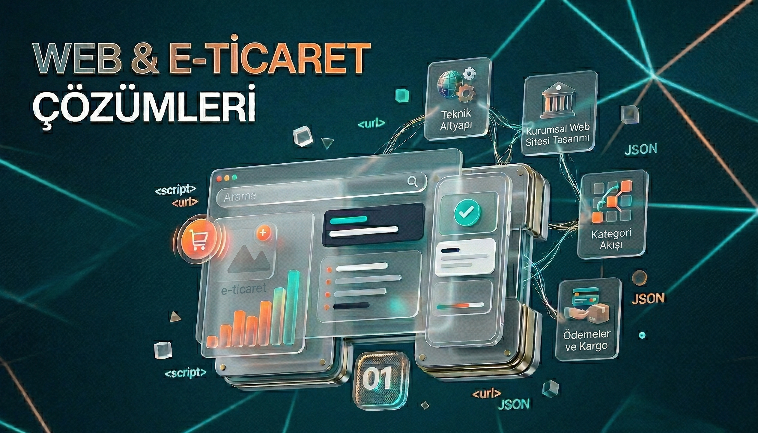Web ve E-Ticaret Çözümleri için görsel sunum